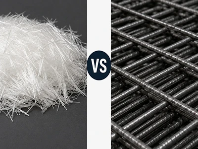Fibra de concreto vs reforço de malha